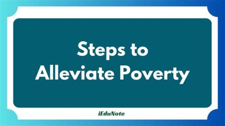 How can you alleviate poverty?