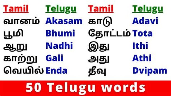 Is Tamil easy to learn for Telugu speakers?