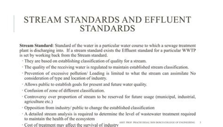 What are effluent standards?
