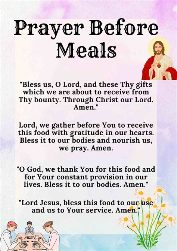 What Christian prayer do you say before eating?