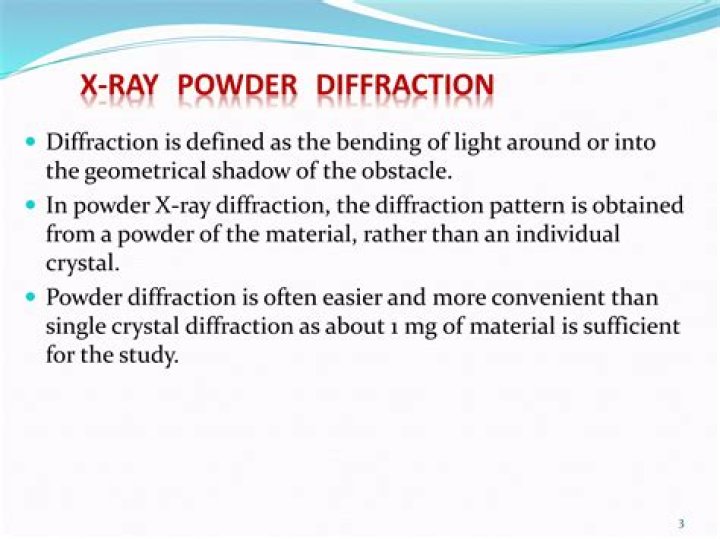 What is a powder diffraction pattern?
