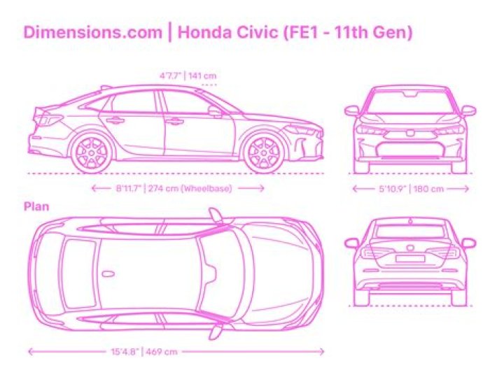 What is Honda civic dimension?