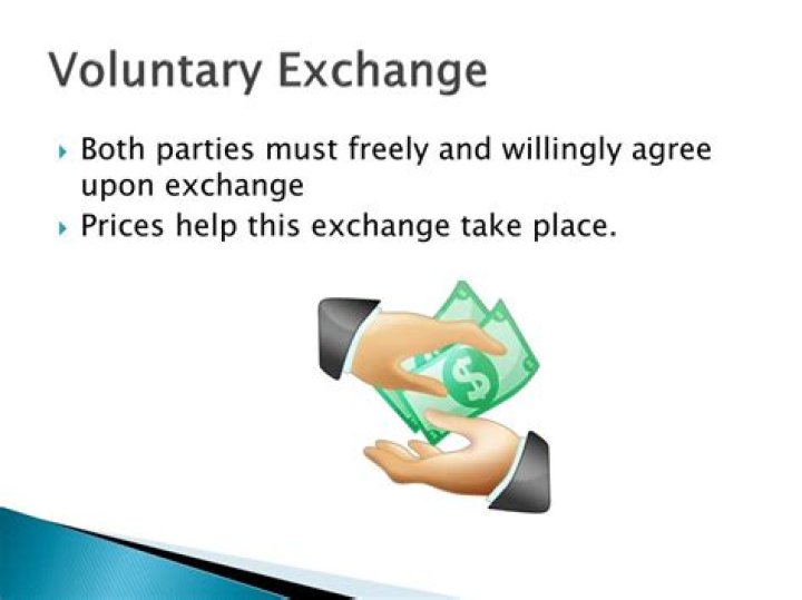 What is voluntary exchange?