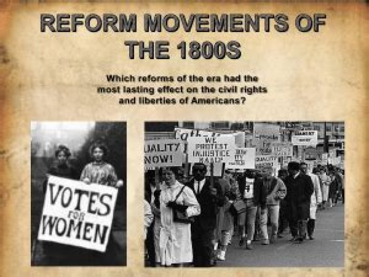 What led to reform movements in the 1800s?