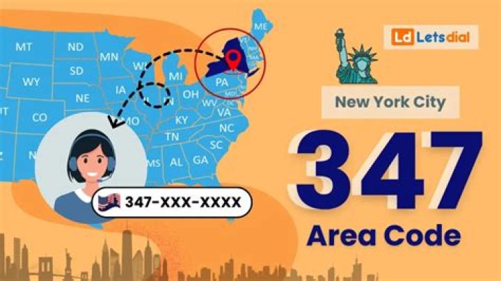 Where is the area code 347 used?