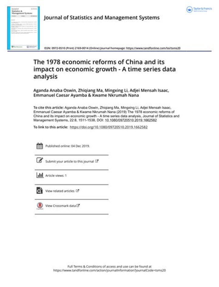 Why did China undertake economic reforms in 1978?